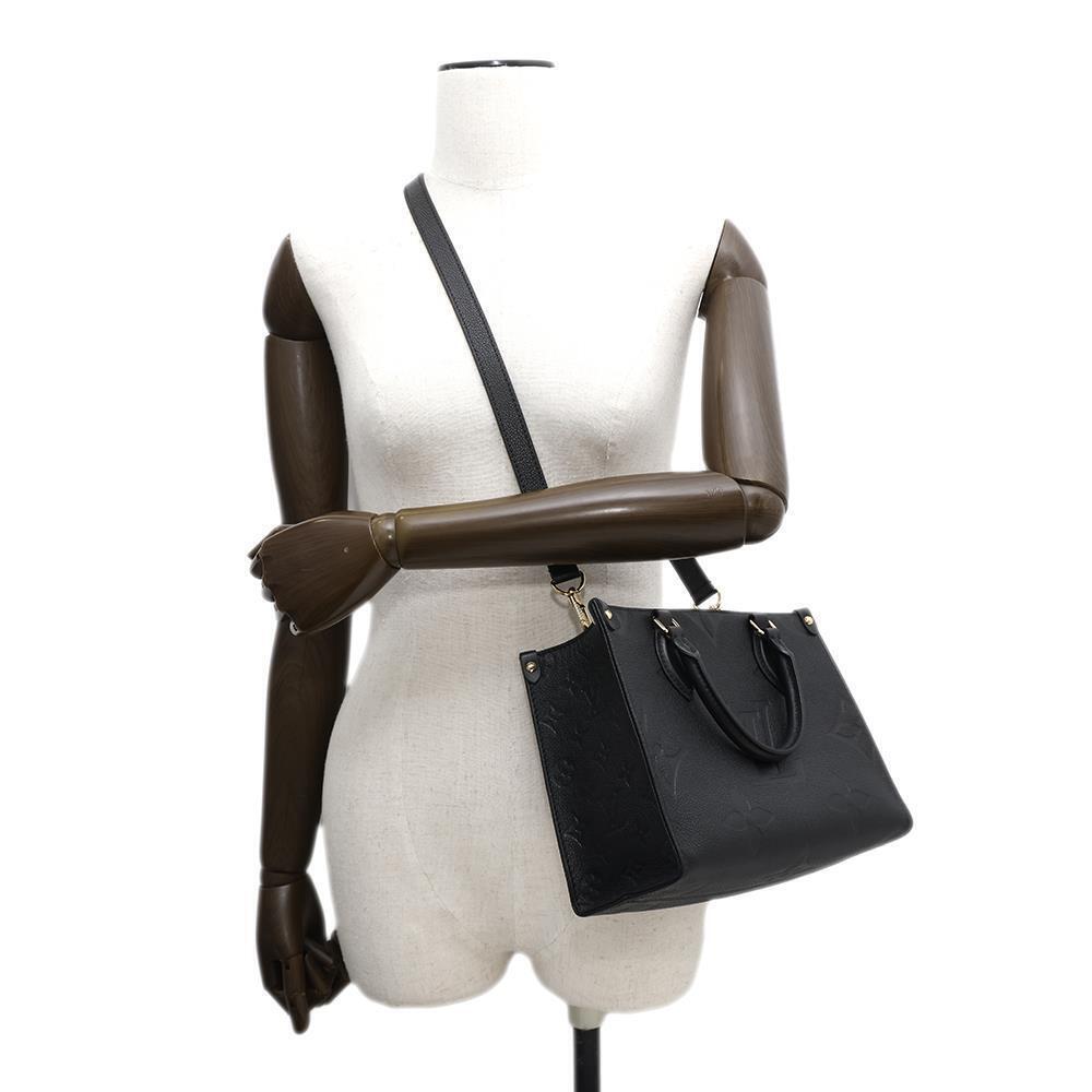 Louis Vuitton OnTheGo Monogram Empreinte Tote Bag Shoulder Black - Picture 4 of 12